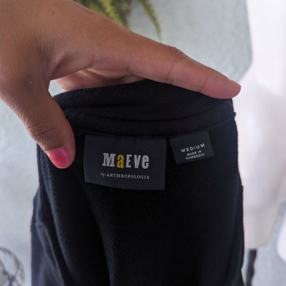 Maeve short sleeve sweater top size m black - Picture 2 of 4